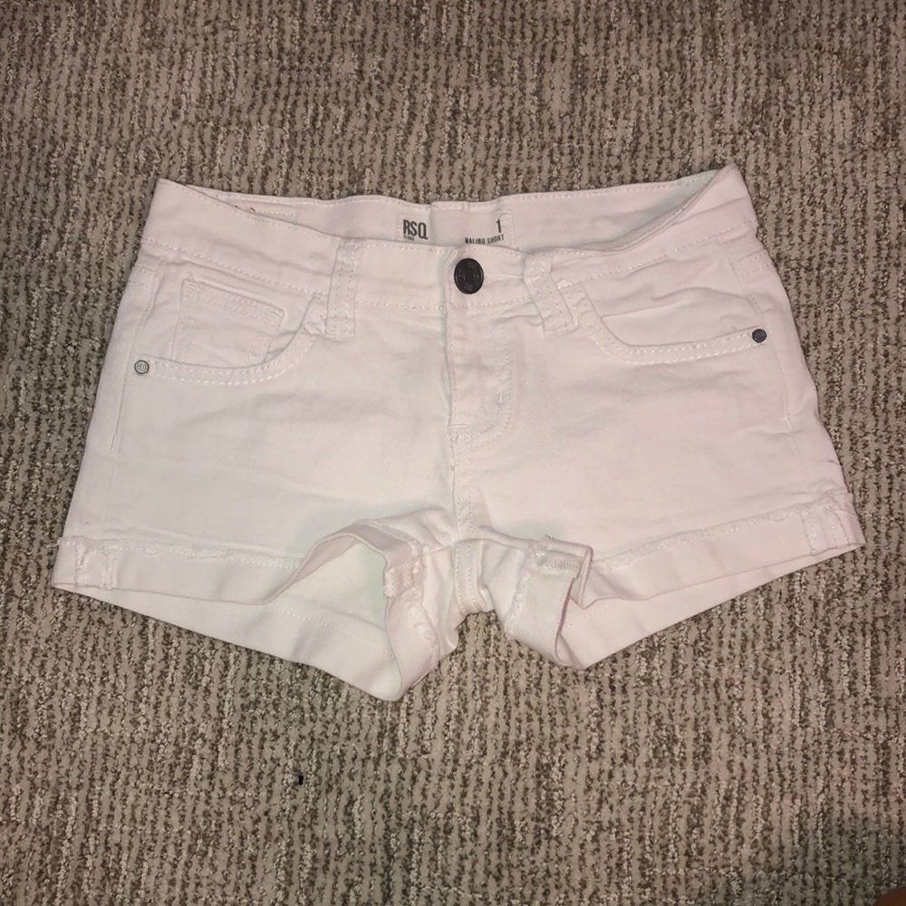 White jean shorts
